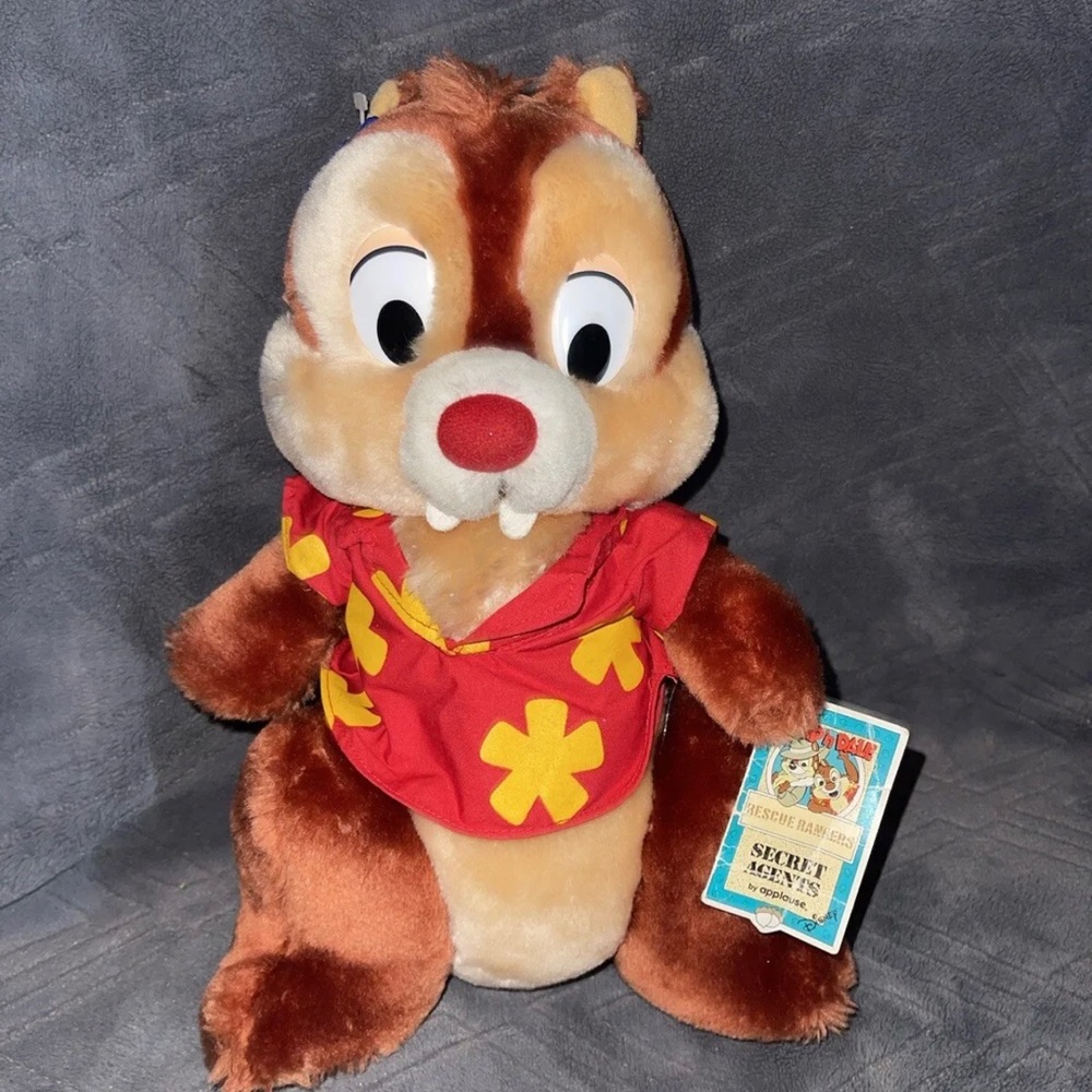 Vintage Walt Disney Plush Dale of Chip & Dale Chipmunk  Applause